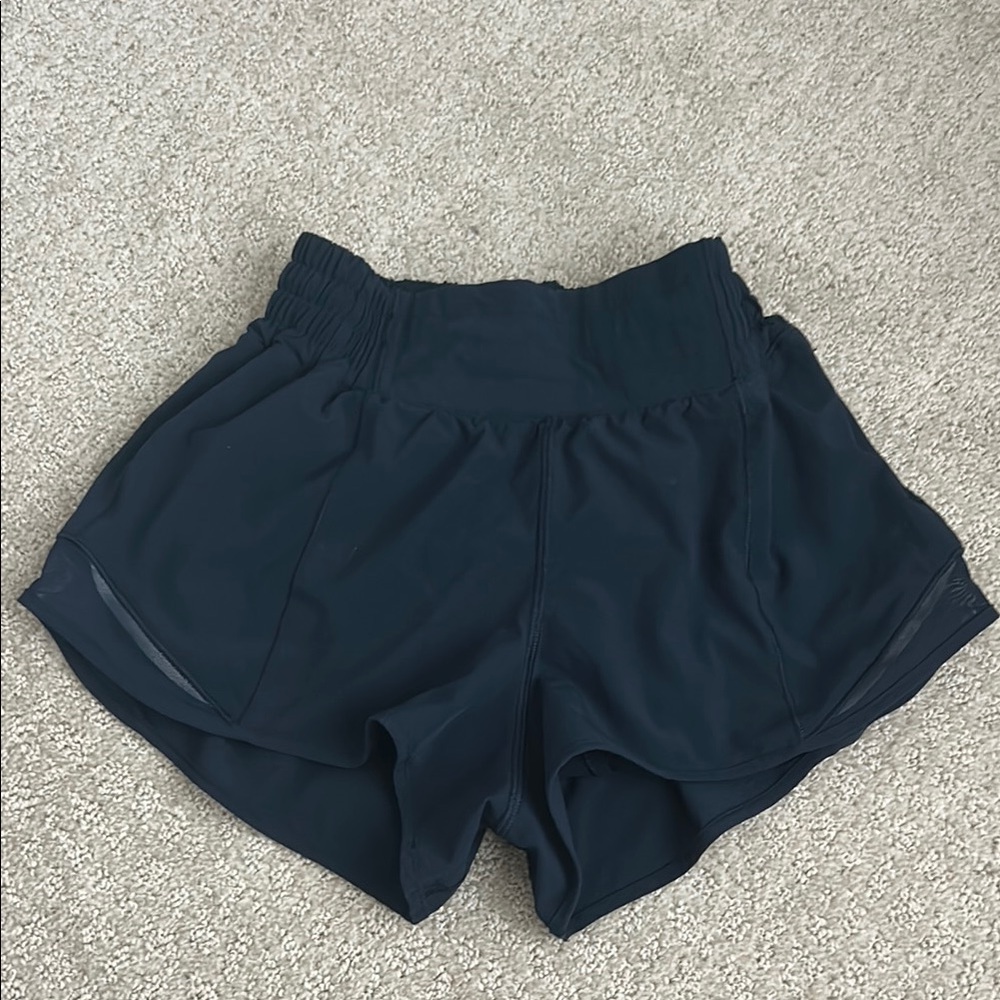 Lululemon Athletica Black Athletic Shorts Moisture-Wicking Design